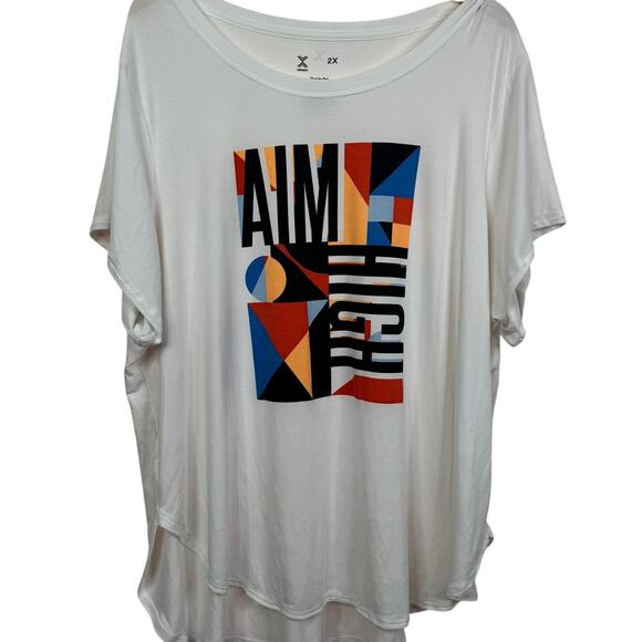 5 for $25| Xersion Aim High Quick Dri Activewear Short Sleeve Tee Size 2X - Picture 1 of 6